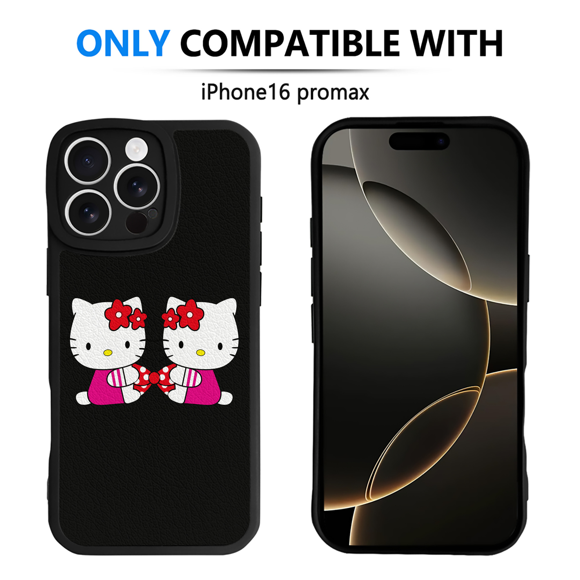 （画像用） Hello Kitty ハローキティ 【iPhone 16シリーズ対応】シリコンスマホケース（レザー調） 材質：シリコン